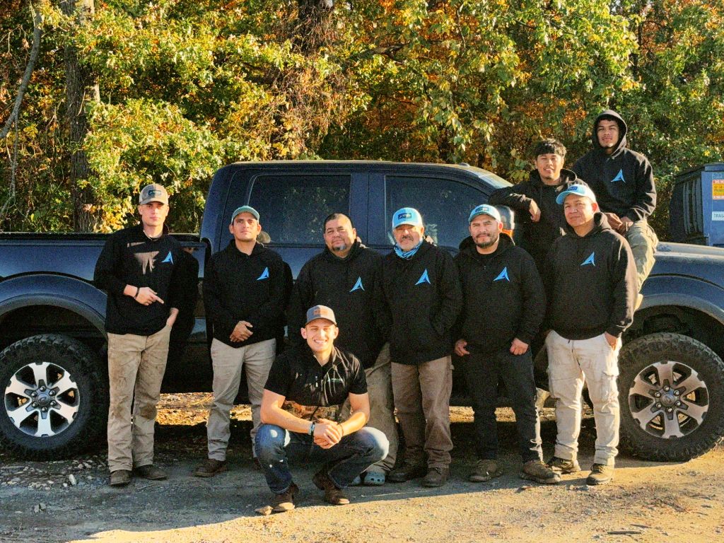 The Avalon crew — Tyler Johnson with the team in front of the truck